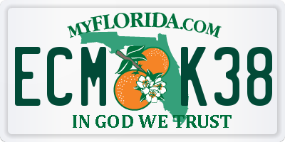 FL license plate ECMK38