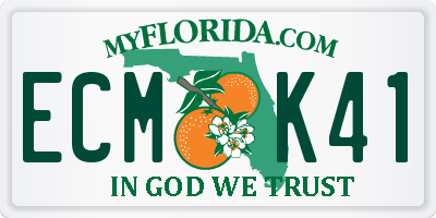 FL license plate ECMK41