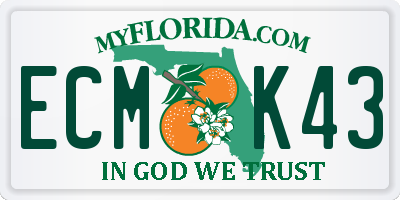 FL license plate ECMK43