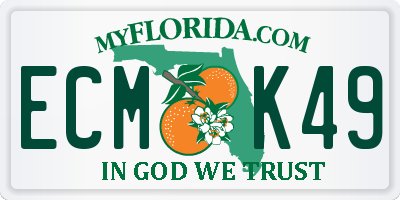 FL license plate ECMK49