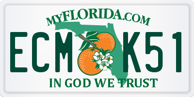 FL license plate ECMK51