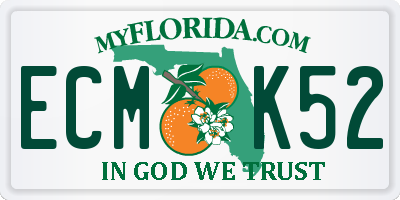 FL license plate ECMK52
