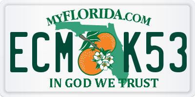 FL license plate ECMK53