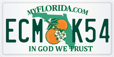 FL license plate ECMK54
