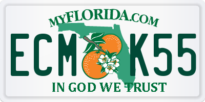 FL license plate ECMK55