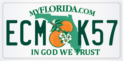 FL license plate ECMK57