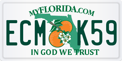 FL license plate ECMK59