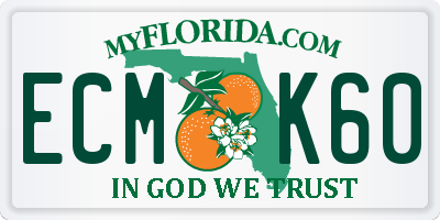 FL license plate ECMK60