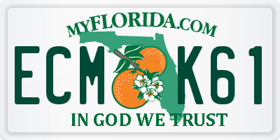 FL license plate ECMK61
