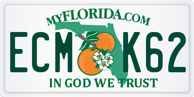 FL license plate ECMK62