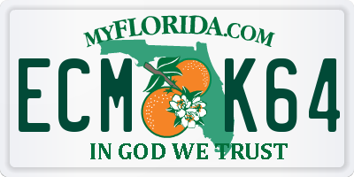 FL license plate ECMK64