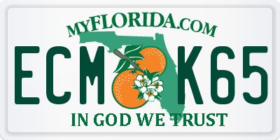 FL license plate ECMK65