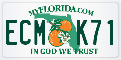 FL license plate ECMK71