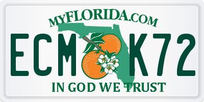 FL license plate ECMK72