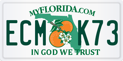 FL license plate ECMK73