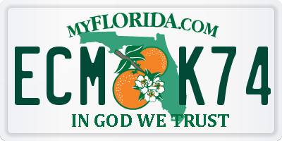 FL license plate ECMK74
