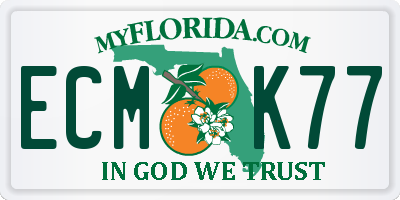 FL license plate ECMK77