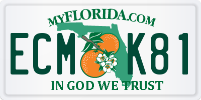 FL license plate ECMK81
