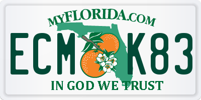 FL license plate ECMK83