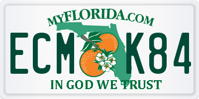 FL license plate ECMK84