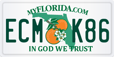 FL license plate ECMK86