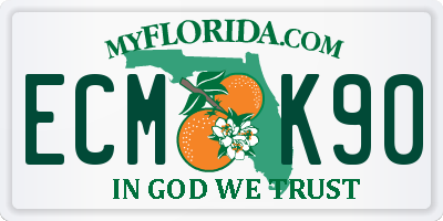 FL license plate ECMK90