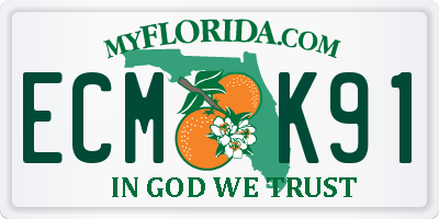FL license plate ECMK91