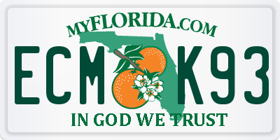 FL license plate ECMK93