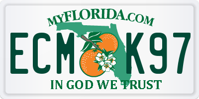 FL license plate ECMK97
