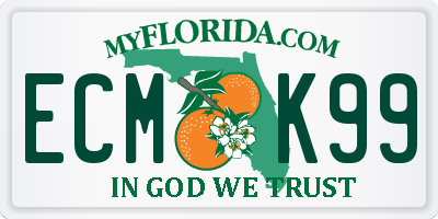 FL license plate ECMK99