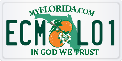 FL license plate ECML01