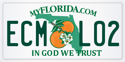 FL license plate ECML02