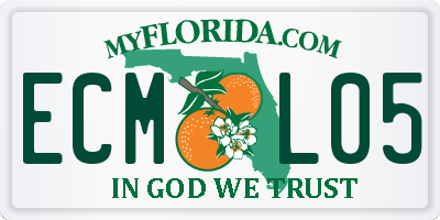 FL license plate ECML05