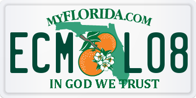 FL license plate ECML08