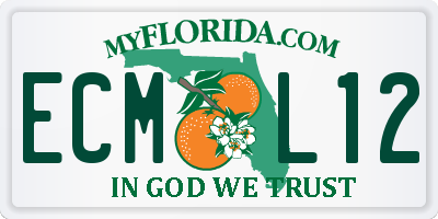 FL license plate ECML12
