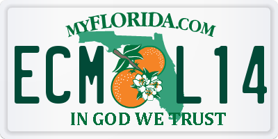 FL license plate ECML14