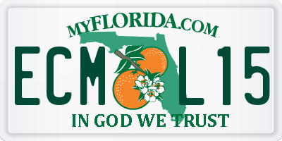 FL license plate ECML15