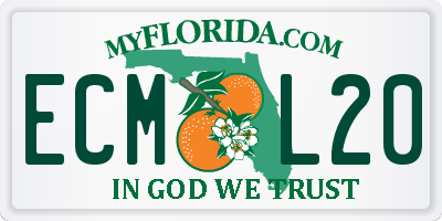 FL license plate ECML20