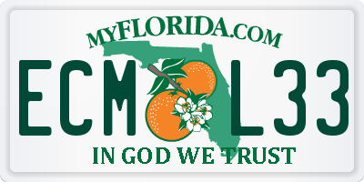 FL license plate ECML33