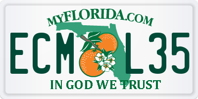 FL license plate ECML35