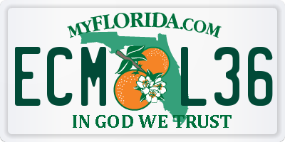 FL license plate ECML36