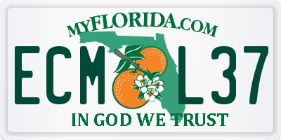 FL license plate ECML37