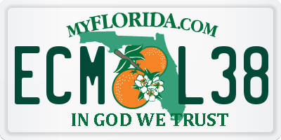 FL license plate ECML38