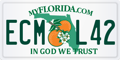 FL license plate ECML42