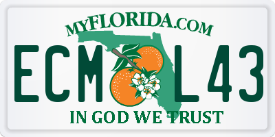 FL license plate ECML43