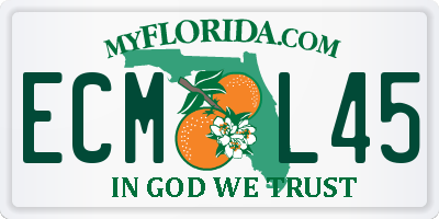 FL license plate ECML45