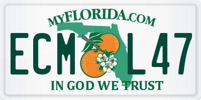 FL license plate ECML47