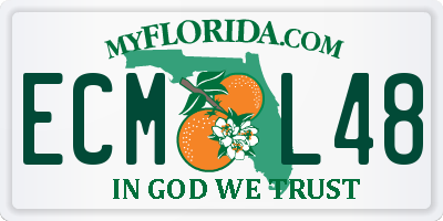 FL license plate ECML48