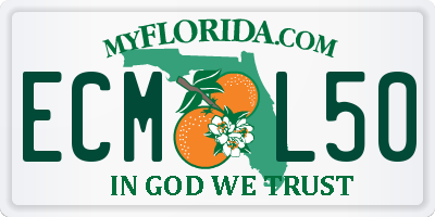 FL license plate ECML50