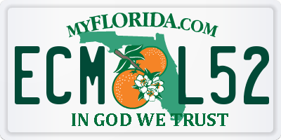 FL license plate ECML52